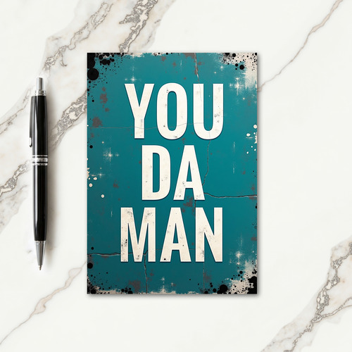 Rustic You Da Man Fathers Day Card