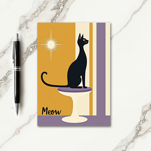 Sable Feline Birthday Card