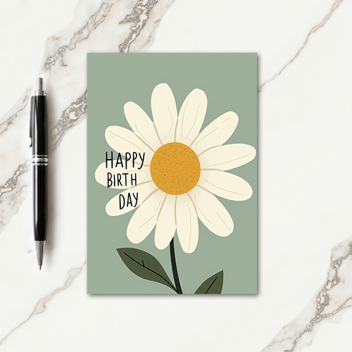 Sage Blossom Birthday Card