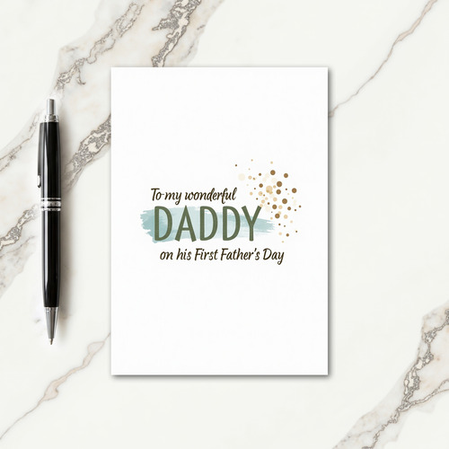 Sage Green Daddy First Card