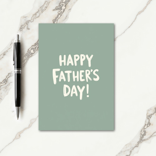 Sage Green Fathers Day Art Card