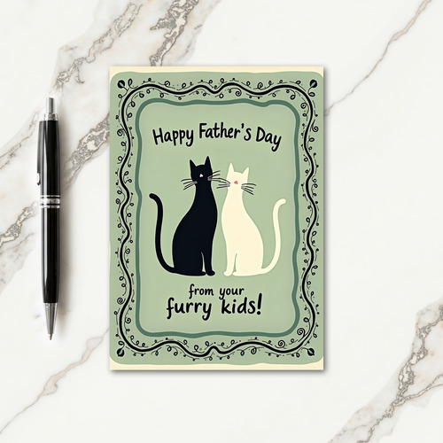 Sage Green Fathers Day Scene Card