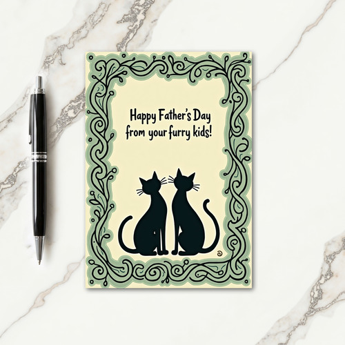 Sage Green Fathers Day Vines Card