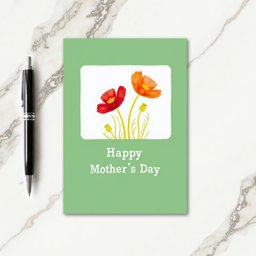 Sage Green Floral Card