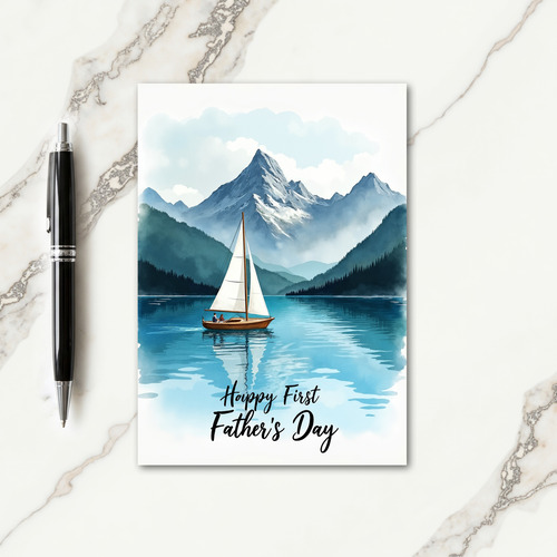 Sailboat First Fathers Day Card