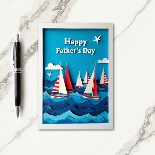 Sailboats Sweet Fathers Day Card