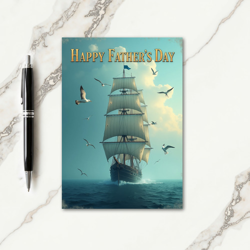 Sailing Fathers Day Art Card