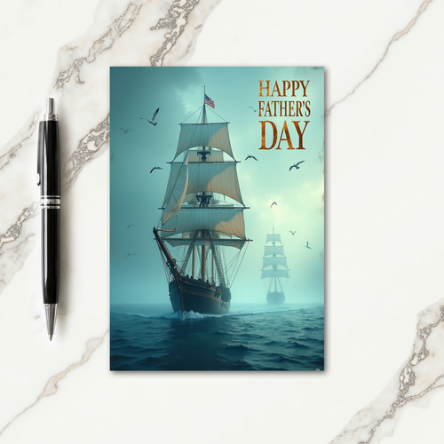 Sailing Fathers Day Scene Card
