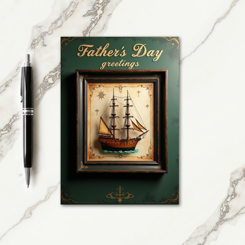 Sailing Vessel Fathers Day Card