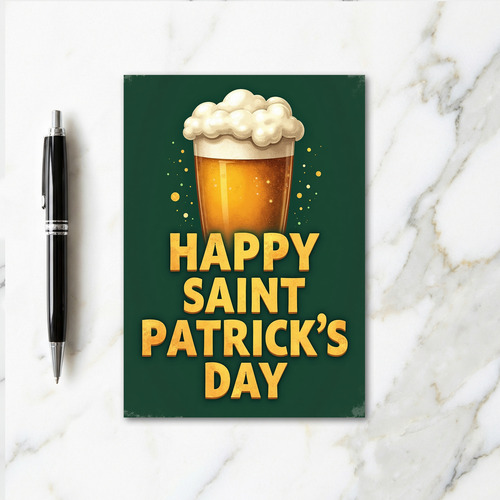 Saint Patricks Day Beer Card