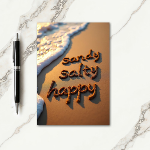 Salty Happy Birthday Sand Card