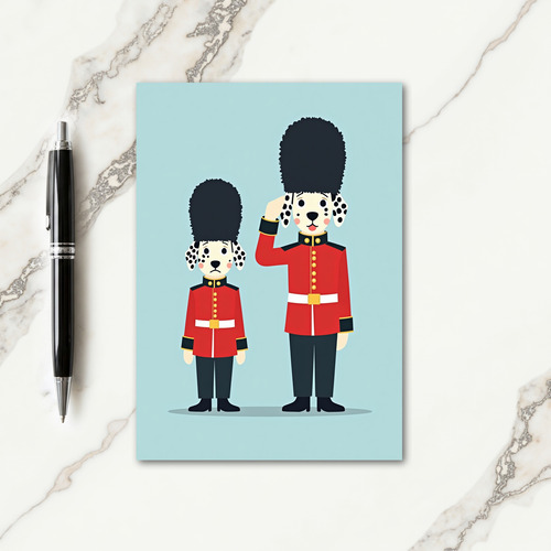 Saluting Dogs Birthday Card