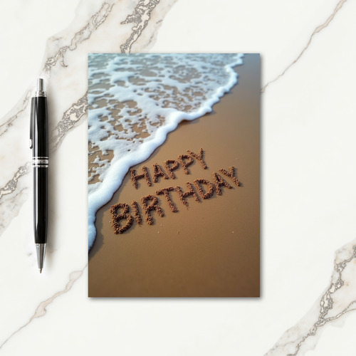 Sand Art Birthday Card