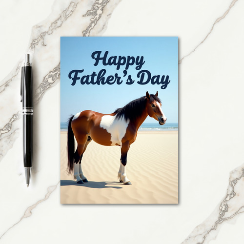 Sandy Beach Fathers Day Card