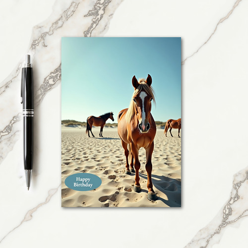 Sandy Equine Birthday Card