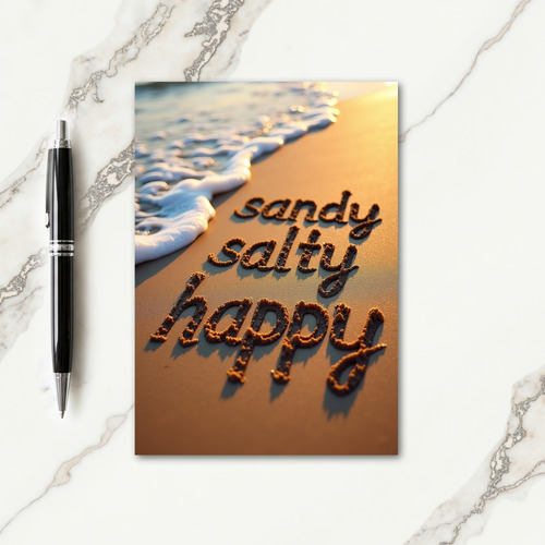 Sandy Salty Happy Day Card
