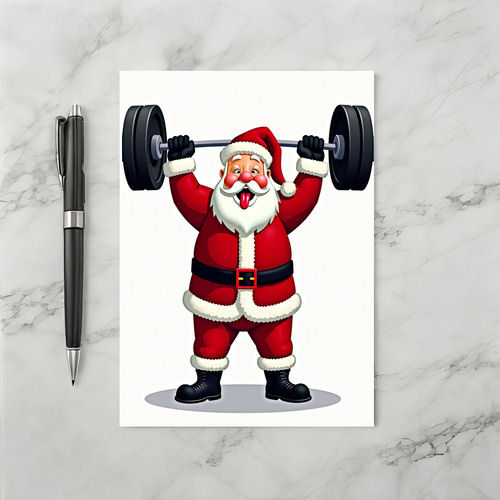 Santa Claus Christmas Weightlifting