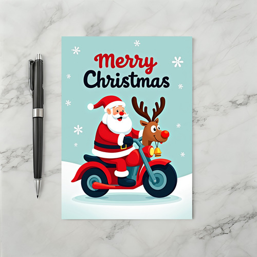 Santa Rudolf Bike Ride Card
