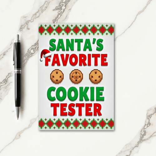 Santas Favorite Cookie Tester Card