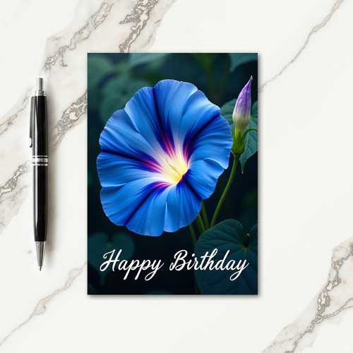 Sapphire Blossom Birthday Card