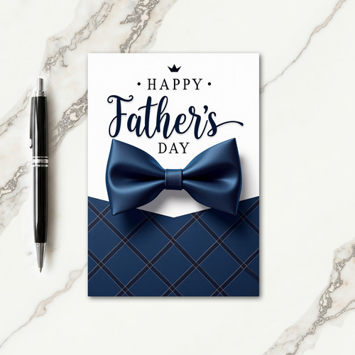 Sapphire Bow Fathers Day Card