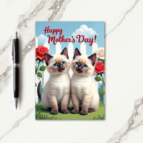Sapphire Eyes Mothers Day Felines Card