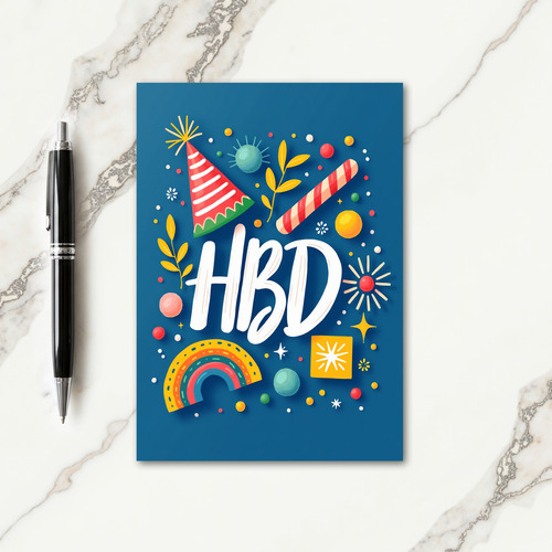 Sapphire Hbd Celebration Card