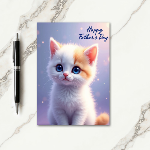 Sapphire Kitten Fathers Day Card