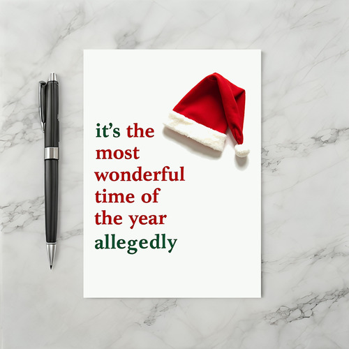 Sarcastic Christmas Card Most Wonderful Time of Year