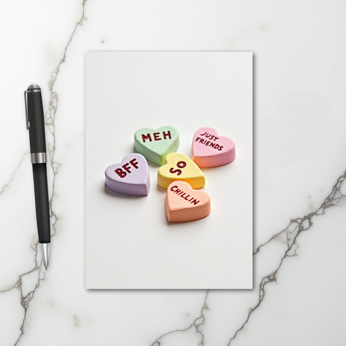 Sarcastic Conversation Hearts Card