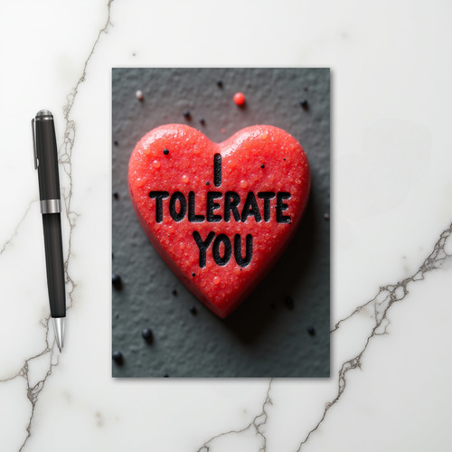 Sarcastic I Tolerate You Card