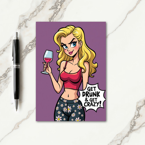 Sassy Blonde Birthday Card