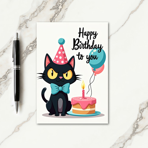 Sassy Feline Birthday Card