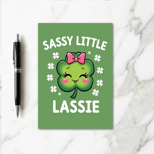 Sassy Lassie Shamrock Card