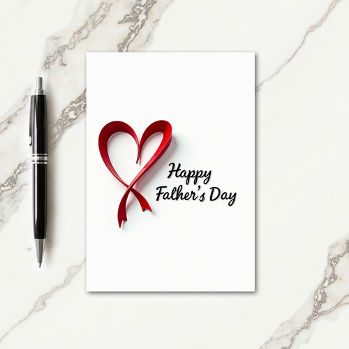 Satin Ribbon Fathers Day Card