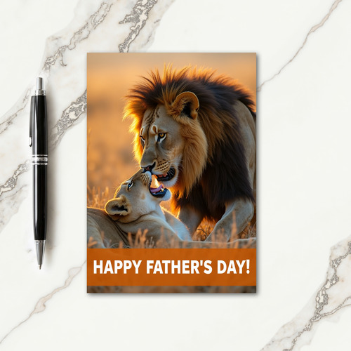 Savanna Fathers Day Lions Card
