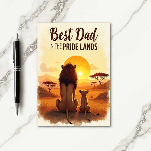 Savanna Fathers Day Scene Card