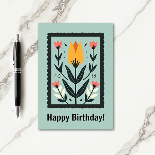 Scalloped Bloom Birthday Card