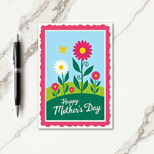 Scalloped Border Mothers Day Card