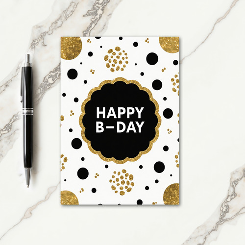 Scalloped Glitter Birthday Card