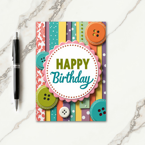 Scalloped Plaque Birthday Card