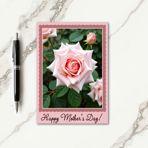 Scalloped Rose Border Card