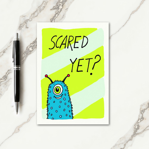 Scared Yet Blue Monster Card