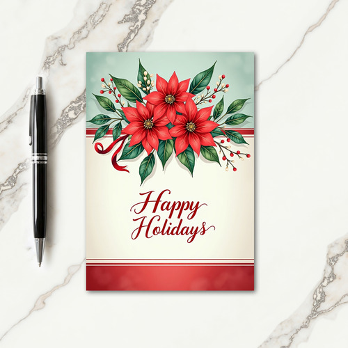 Scarlet Berry Christmas Card
