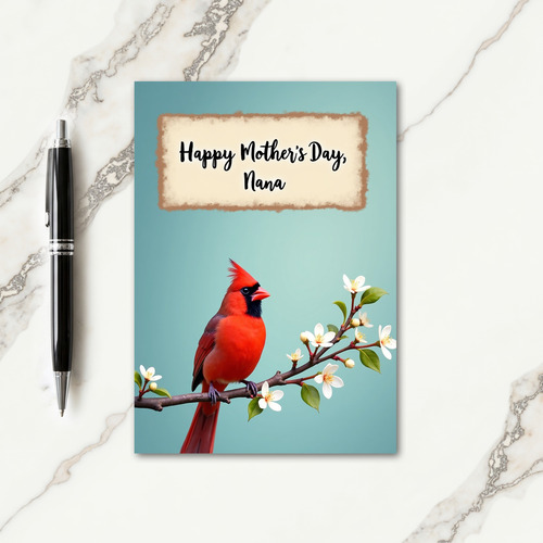 Scarlet Bird Spring Card