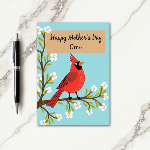 Scarlet Bird Springtime Mother Card