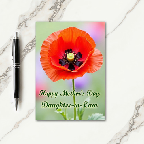 Scarlet Bloom Sweet Mothers Day Card