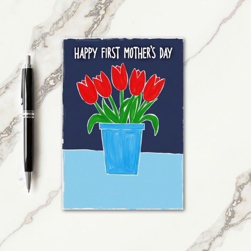 Scarlet Blooms Mothers Day Card