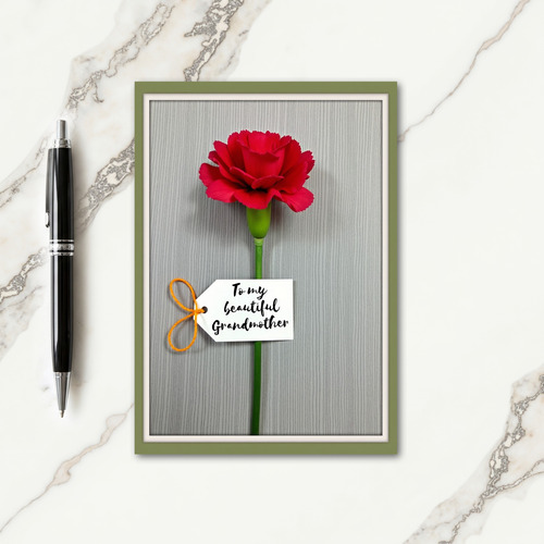 Scarlet Blossom Message Card