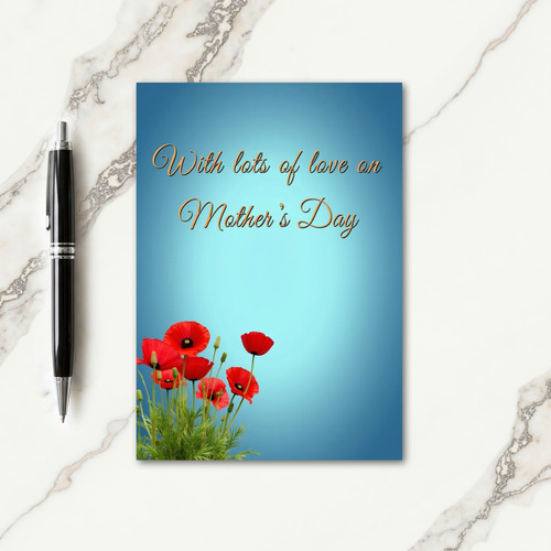 Scarlet Blossoms Day Card